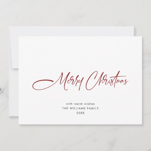 Elegant Minimalist Modern Christmas Greeting Holiday Card