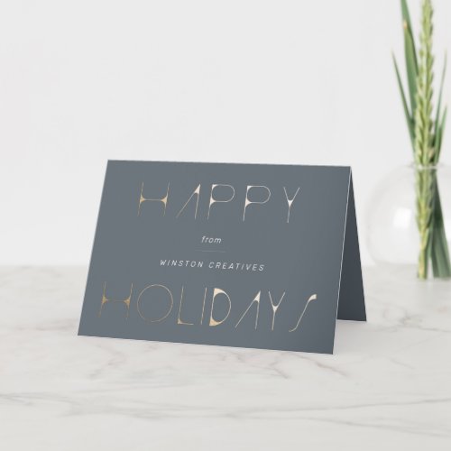 elegant minimalist modern company business holiday card