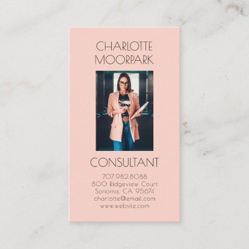 Elegant Minimalist Modern Consultant Business Card