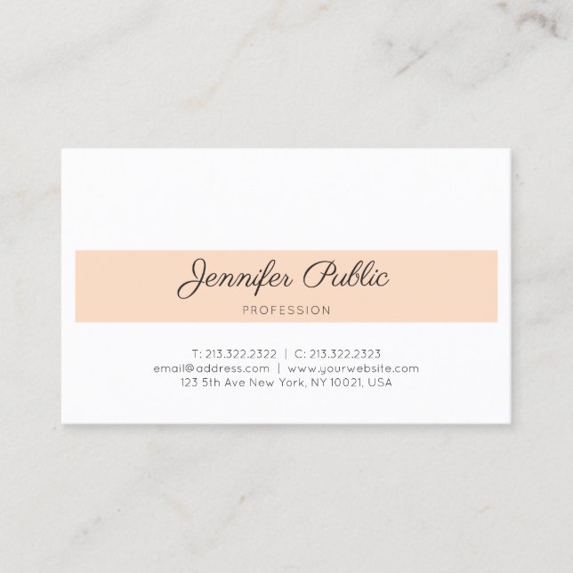 Elegant Minimalist Modern Design Trendy Plain Luxe Business Card (Front)