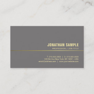 Elegant Minimalist Modern Gold Plain Chic Luxury Business Card