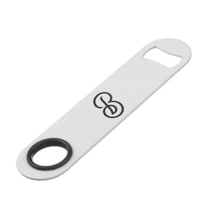 Elegant minimalist modern initial on gray bar key