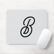 Elegant minimalist modern initial on gray