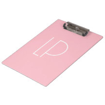 Elegant minimalist modern initial on pastel pink