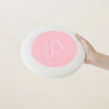 Elegant minimalist modern initial on pastel pink
