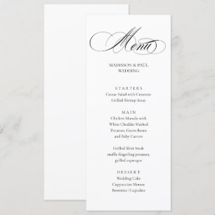 Elegant Minimalist modern Menu
