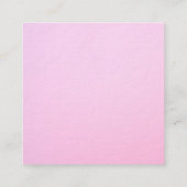 Elegant Minimalist Modern Pink Harmony Luxury Square Business Card (Back)