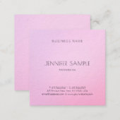 Elegant Minimalist Modern Pink Harmony Luxury Square Business Card (Front/Back)