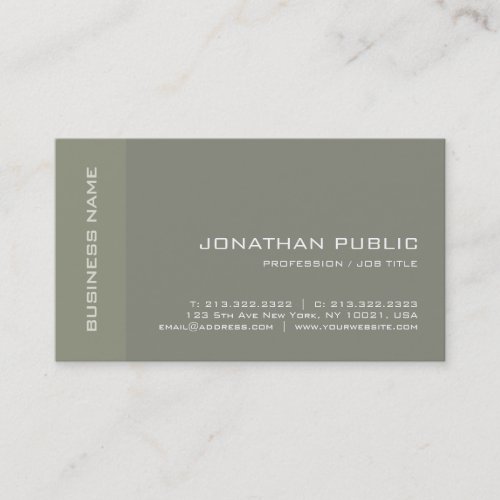 Elegant Minimalist Modern Plain Luxe Professional Business Card
