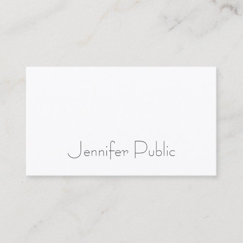Elegant Minimalist Modern Plain Professional Business Card