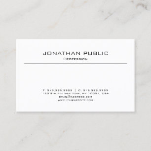 Elegant Minimalist Modern Plain Professional Luxe Business Card