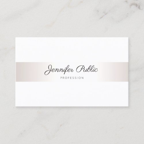 Elegant Minimalist Modern Professional Plain Business Card