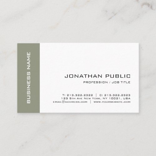 Elegant Minimalist Modern Professional Trendy Business Card