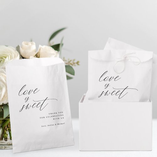 Elegant Minimalist Modern Romantic Wedding Favor Bag