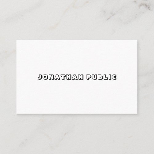Elegant Minimalist Modern Simple Design Template Business Card