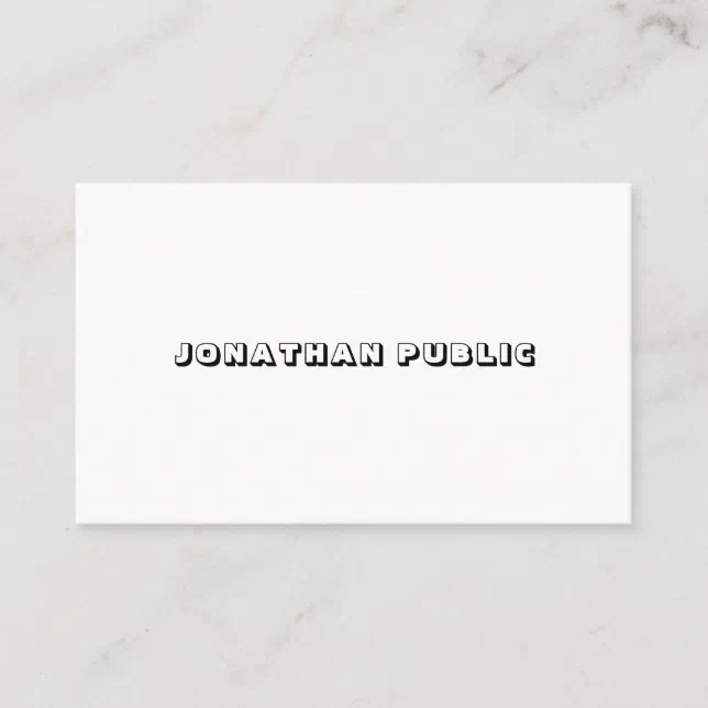 Elegant Minimalist Modern Simple Design Template Business Card | Zazzle