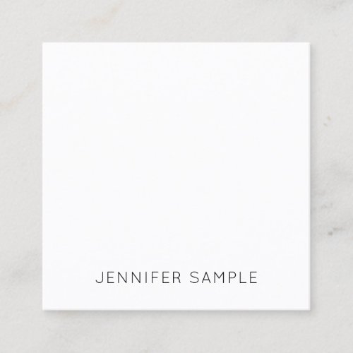Elegant Minimalist Modern Simple Design Template Square Business Card