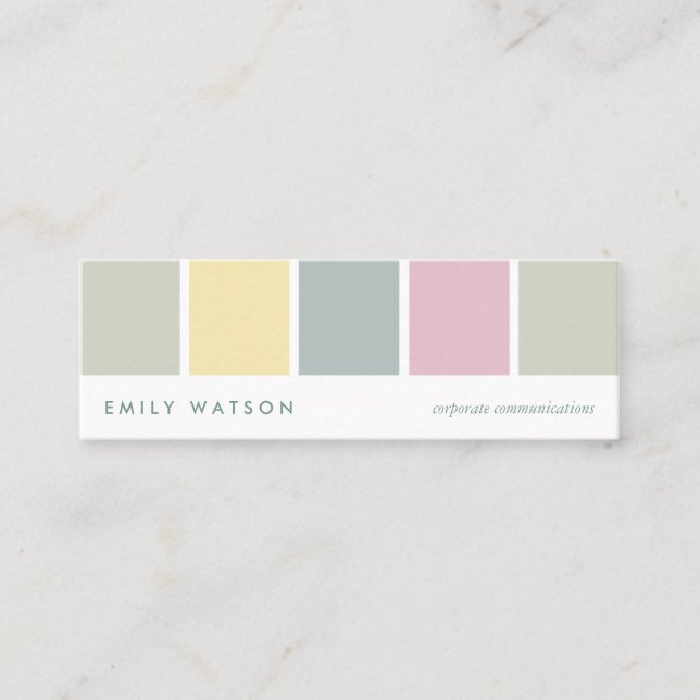 Elegant minimalist modern simple green white card (Front)