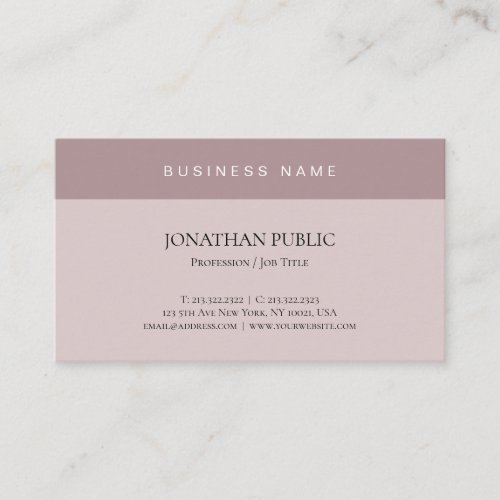 Elegant Minimalist Modern Simple Trendy Plain Chic Business Card