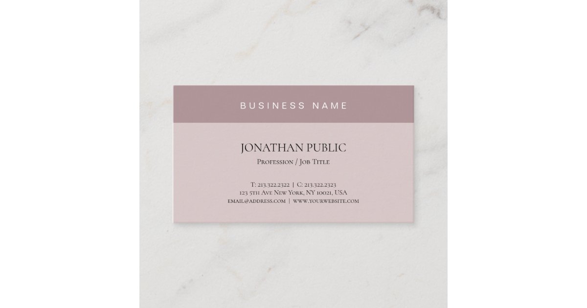 Elegant Minimalist Modern Simple Trendy Plain Chic Business Card | Zazzle