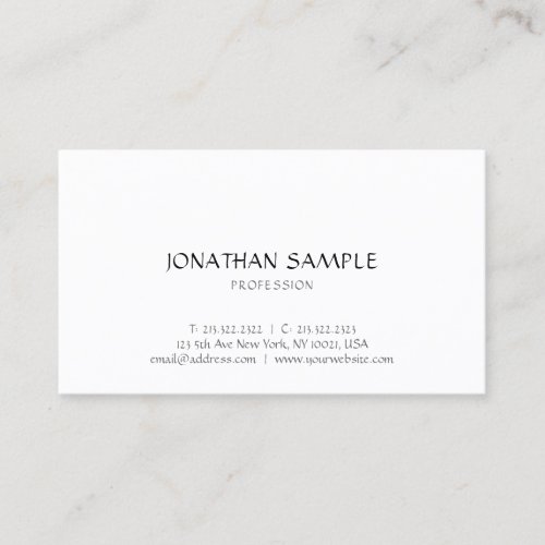 Elegant Minimalist Modern Template Professional Business Card