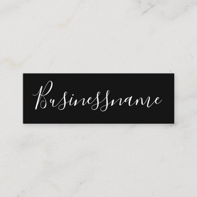 Elegant minimalist modern trendy black and white loyalty card (Front)