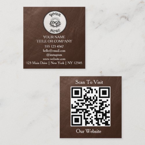 Elegant | Minimalist Modern Typography Simple Square Business Card