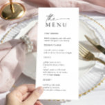 Elegant Minimalist Modern Wedding Dinner Menu<br><div class="desc">For further customization,  please click the "customize further" link and use our design tool to modify this template.</div>
