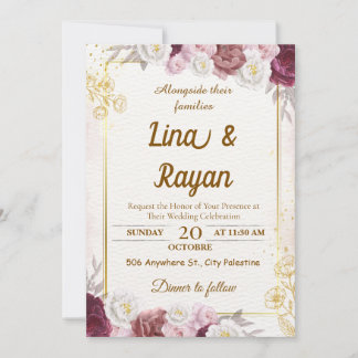Elegant Minimalist Modern Wedding Invitation