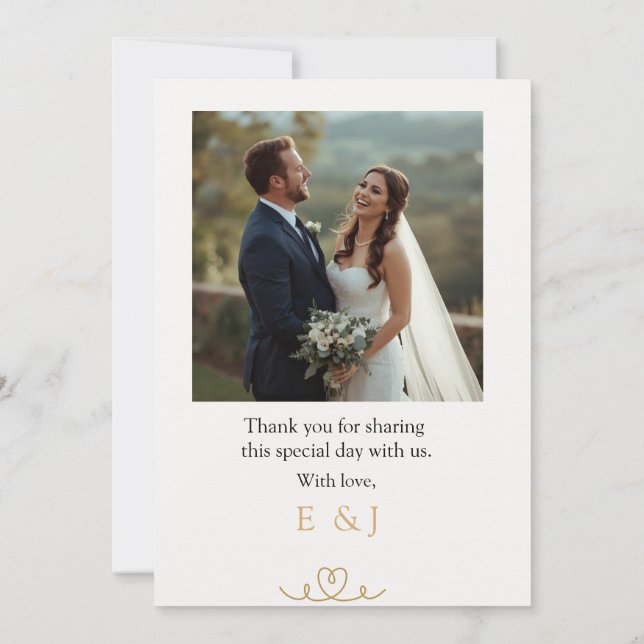 Elegant Minimalist & Modern Wedding Invitations (Back)