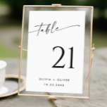 Elegant Minimalist Modern Wedding Table Number<br><div class="desc">For further customization,  please click the "customize further" link and use our design tool to modify this template. 
 If you need help or matching items,  please contact me.</div>