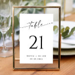 Elegant Minimalist Modern Wedding Table Number<br><div class="desc">For further customization,  please click the "customize further" link and use our design tool to modify this template. 
 If you need help or matching items,  please contact me.</div>