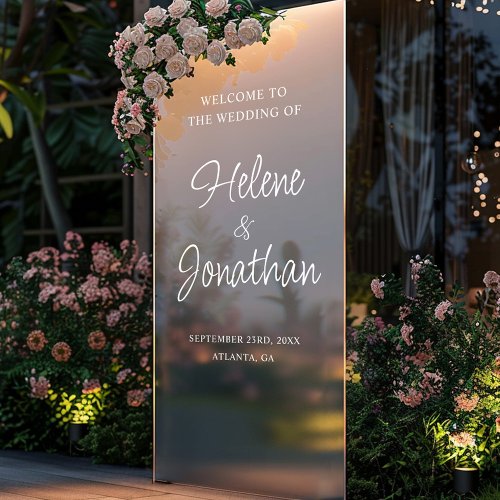 Elegant Minimalist Modern Wedding Welcome Window Cling