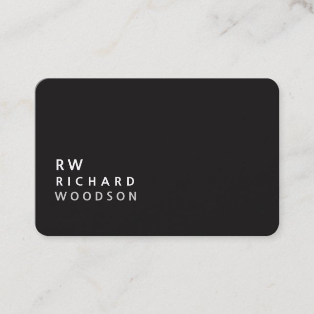ELEGANT Minimalist Monogram Classic Professional Business Card (Front)