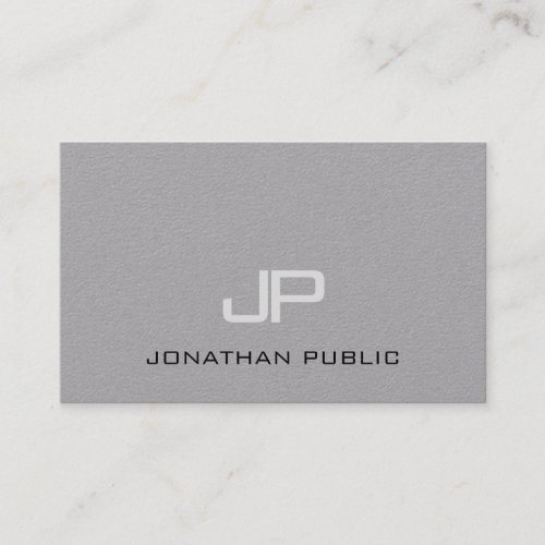 Elegant Minimalist Monogram Plain Luxury Trendy Business Card
