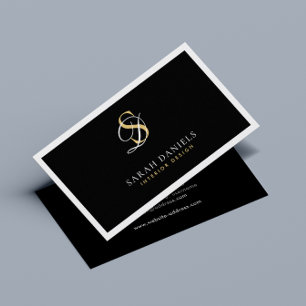 Elegant Minimalist Monogram Professional Business Card