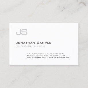 Elegant Minimalist Monogram Professional Modern Business Card