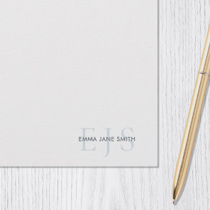 Elegant Minimalist Monogram Stationery Paper