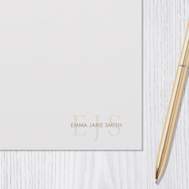 Elegant Minimalist Monogram Stationery Paper (Creator Uploaded)