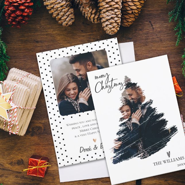 Elegant Minimalist Multi Photo Merry Christmas (Elegant Minimalist Multi Photo Merry Christmas Card)