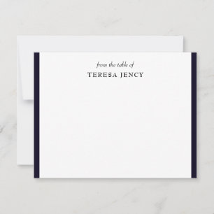 Elegant Minimalist Navy Blue Desk Design Note Card
