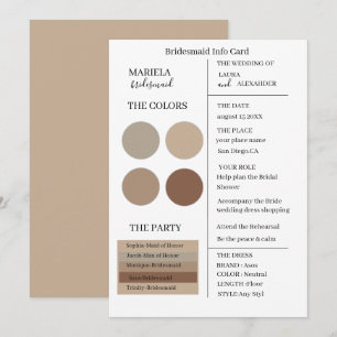 Elegant Minimalist Neutral Bridesmaid Invitation