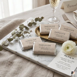 Elegant Minimalist Neutral Wedding Favor Candy