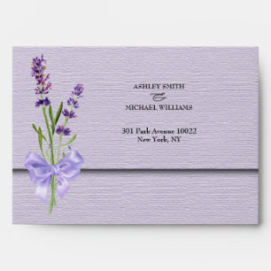 Elegant Minimalist New Fashion Lavander Wedding In Envelope