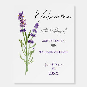 Elegant Minimalist New Fashion Lavender Wedding Foam Board