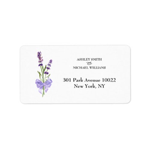 Elegant Minimalist New Fashion Lavender Wedding Label