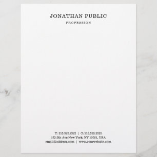 Elegant Minimalist Nostalgic Look Professional Letterhead