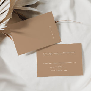 Elegant Minimalist Pale Taupe RSVP Card