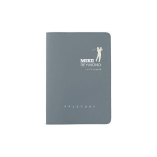 Elegant Minimalist Passport Holder for a Golfer 