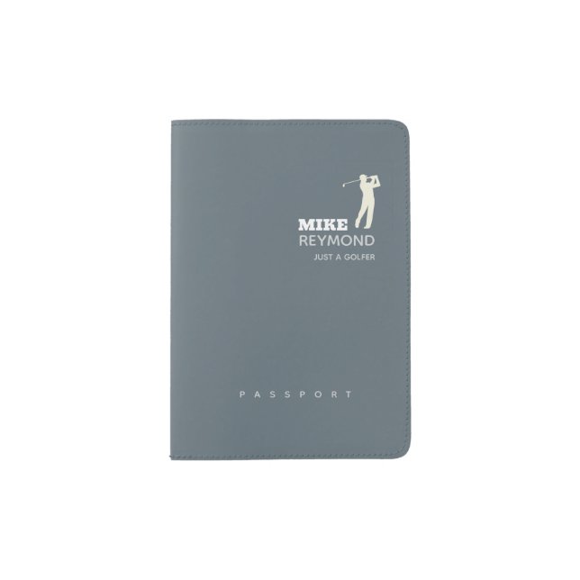Elegant Minimalist Passport Holder for a Golfer  (Front)